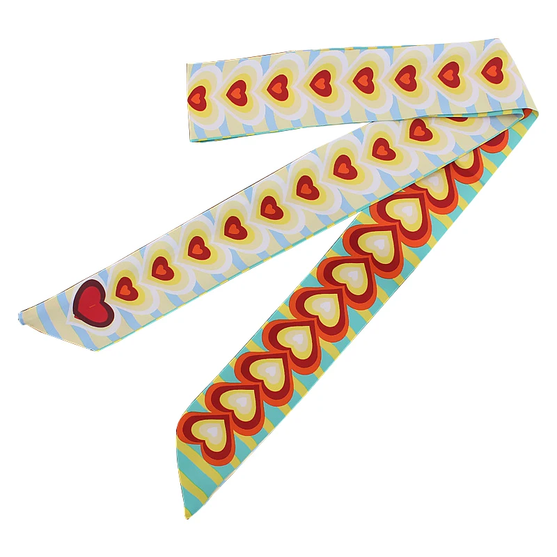 Silk Neck Scarf - Extra Long 120cm Silk Ribbon Scarf