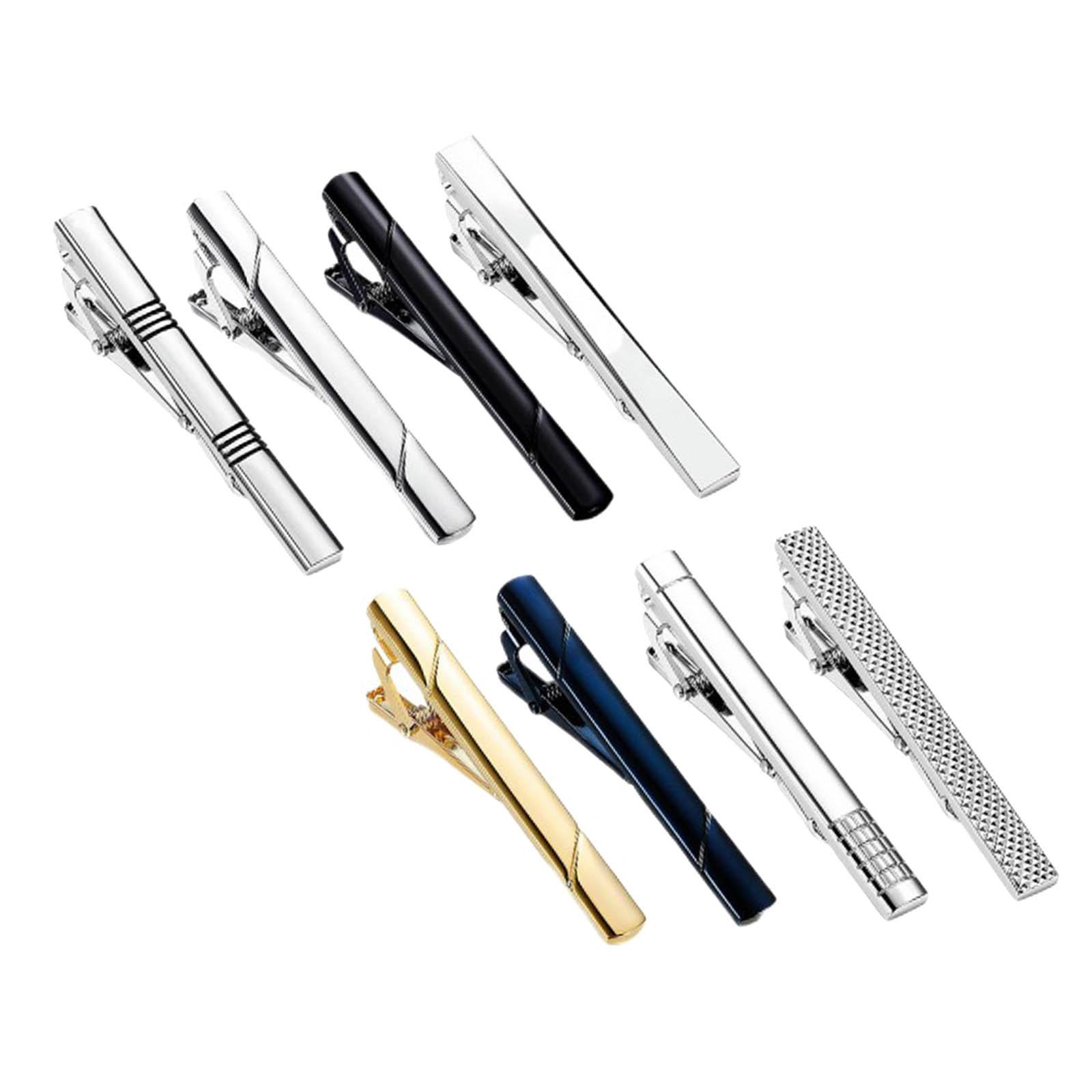 8x Tie Clips Simple Universal  - огляд і ціна Tie Bar Set Gift