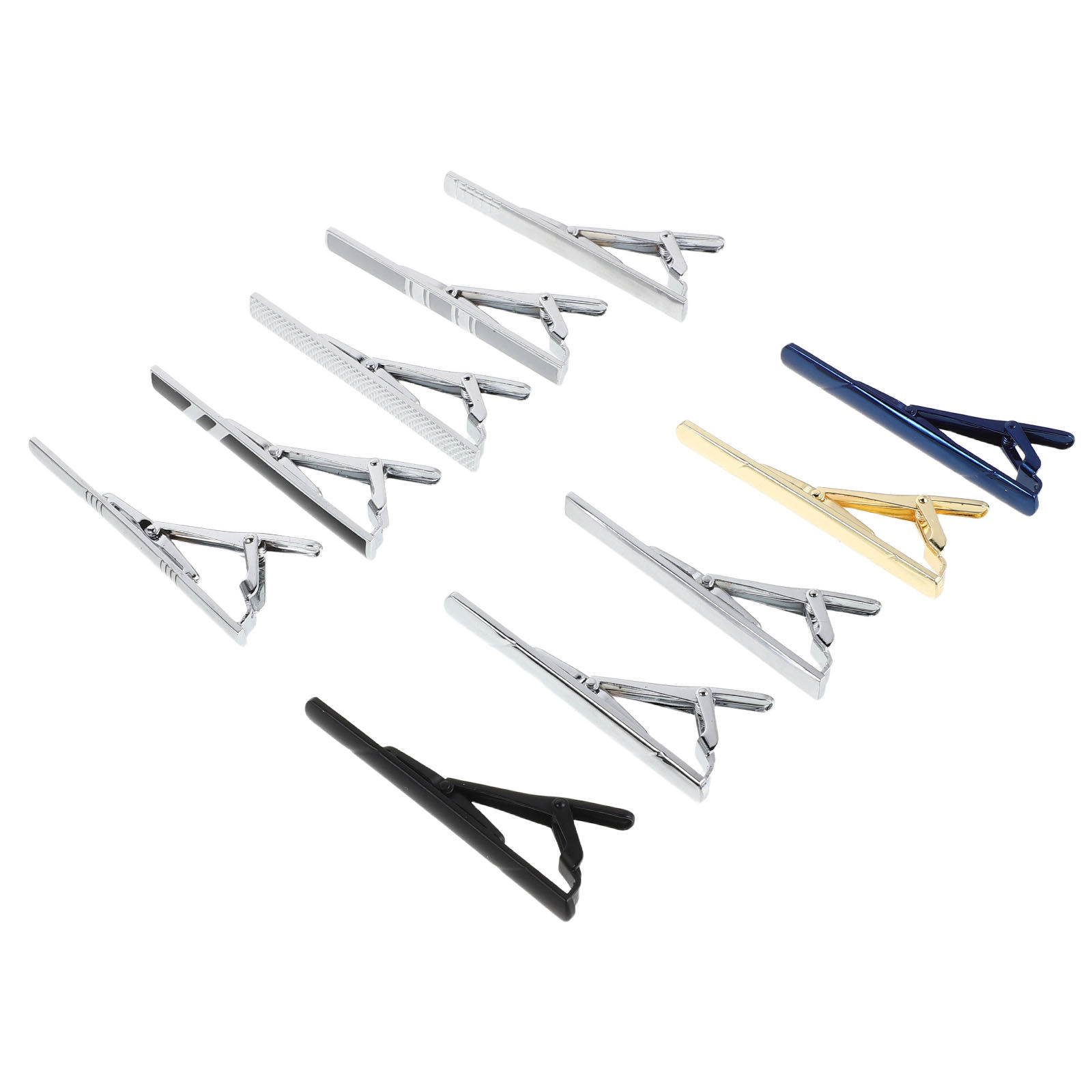 10Pcs Men's Necktie Clip Set B - огляд і ціна Tie Bar Set Gift