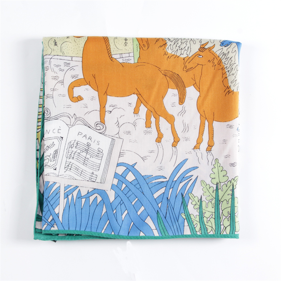 POBING Silk Cashmere Scarf Wom - огляд і ціна Scarf Silk Square
